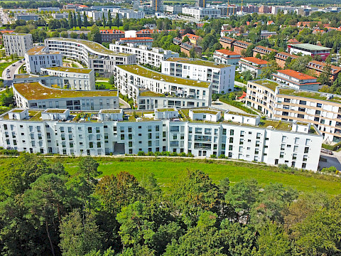 Luftaufnahme auf das Haus